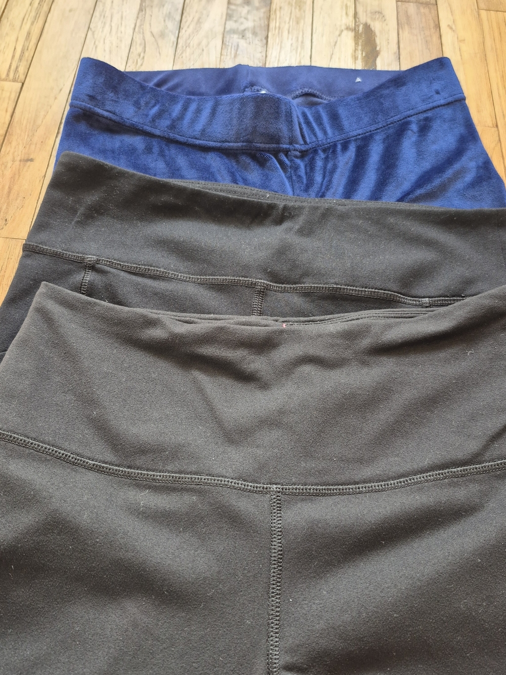 Victoria's Secret Black and Navy High-Waist Leggings Set